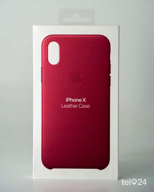 iPhone X Leather Case Pink Fuchsia
